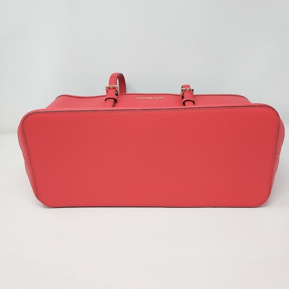 NEW Michael Kors Red Orange Large Tote Purse - Picture 3 of 11